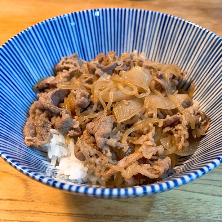 簡単調味料でしっとり柔らか牛丼